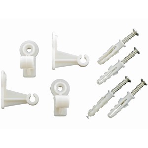 Spalierhalter, 4 Stück, weiß, zur Befestigung von Rankhilfen.