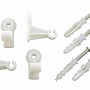 Spalierhalter, 4 Stück, weiß, zur Befestigung von Rankhilfen.