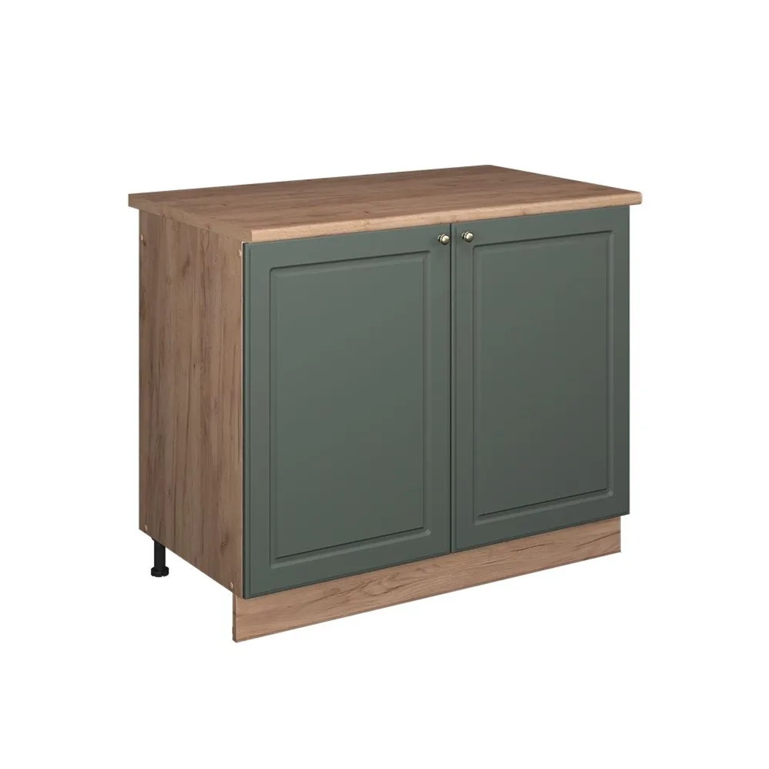 Vicco Spülenunterschrank Fame-Line Grün-Gold Landhaus/Goldkraft Eiche 100 x 82 AP Eiche Art Nr 61966