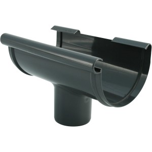 Marley Dachrinnenstutzen RG 125/75 in Anthrazit zur Regenwasserableitung.