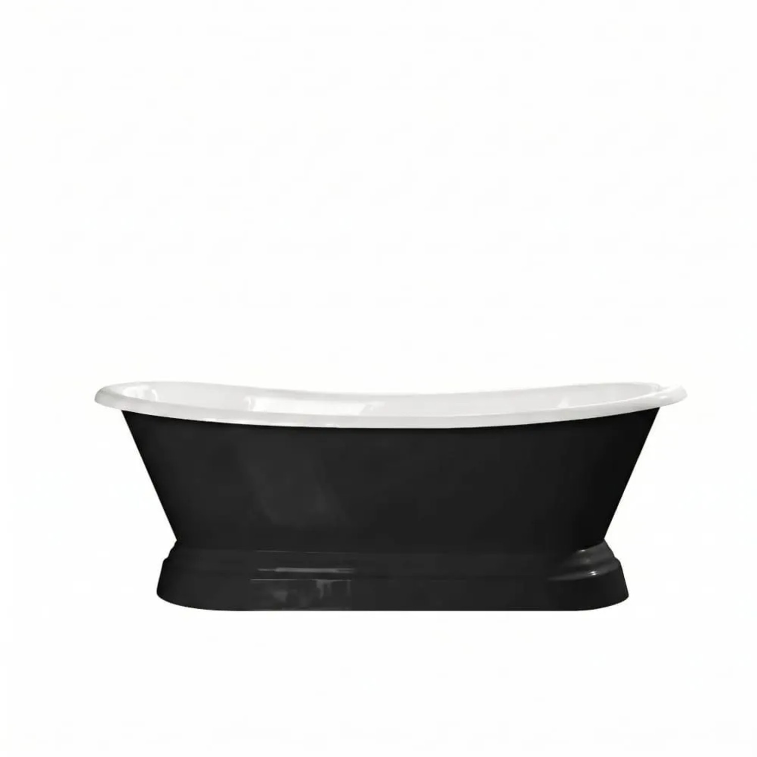 Rogier & Mothes Freistehende Gusseisen Badewanne Southport Schwarz  180cm x 79cm