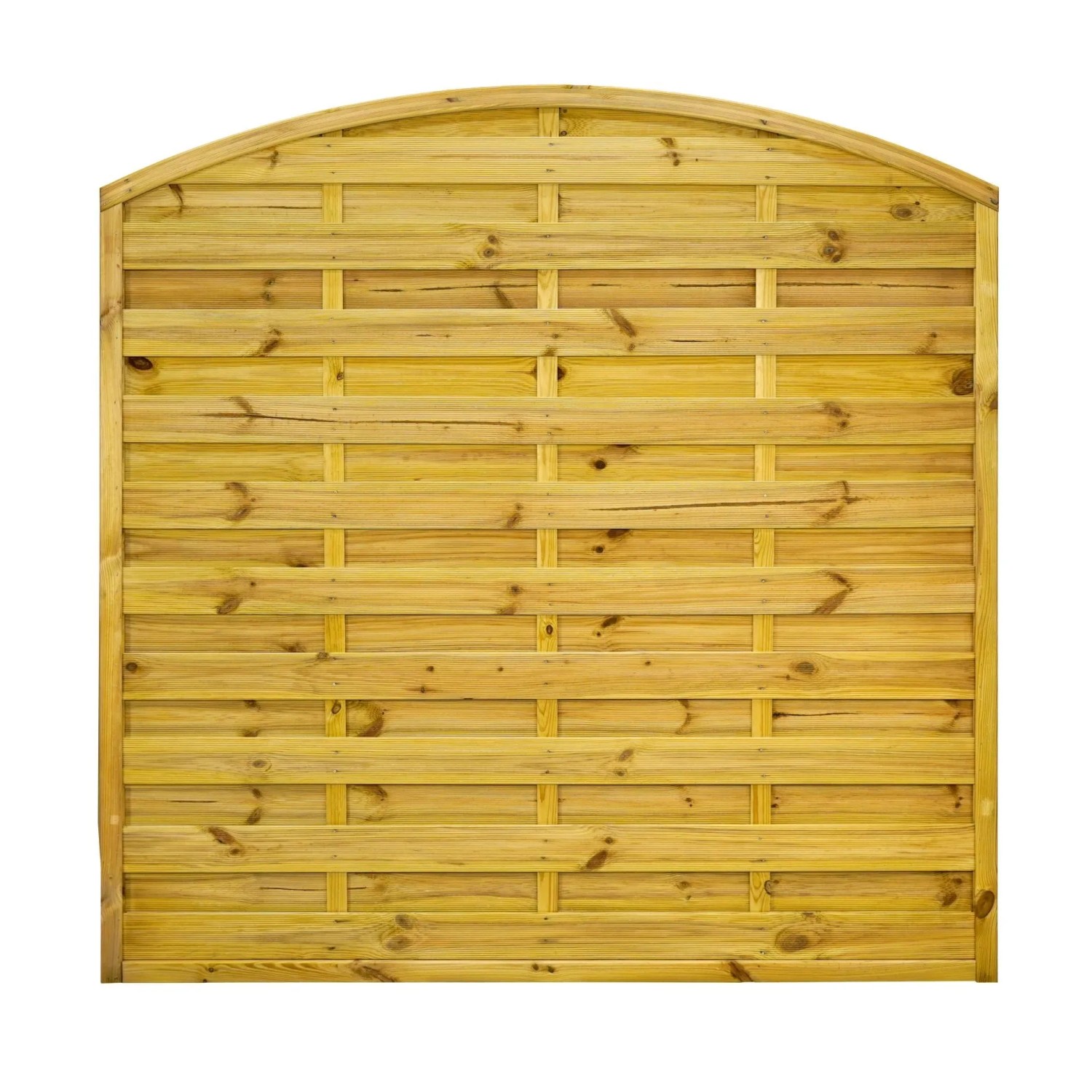 GartenLand Dichtzaun VARIO Gebogen 180x180 cm Holzzaun Kiefer PEFC KDI Grün 44x44 mm Rahmen