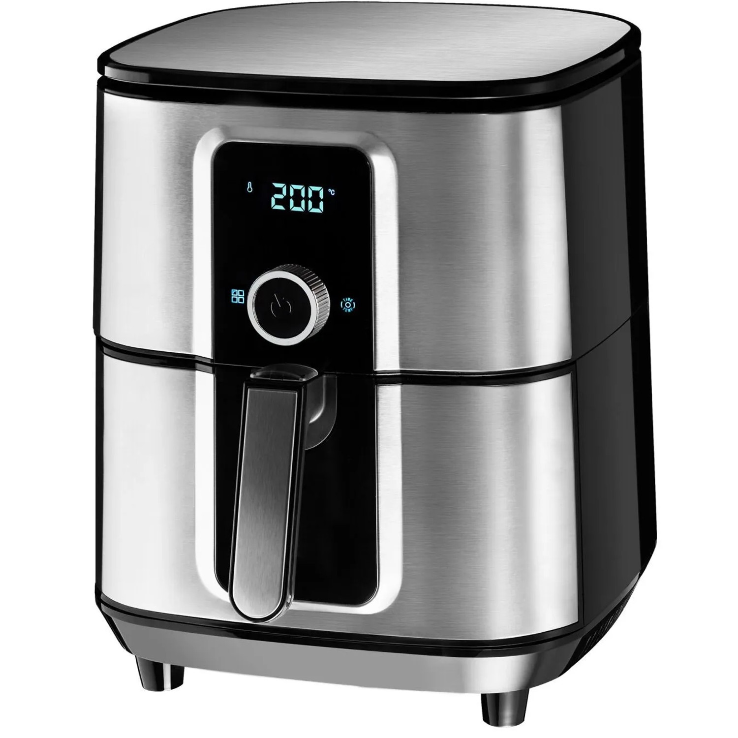 Tectake Heißluftfritteuse Ben 10 2 L  1800 W Led Touchscreen und Drehknopf Mit 8 Programmen  31 x 42 50 x 37 cm Silber