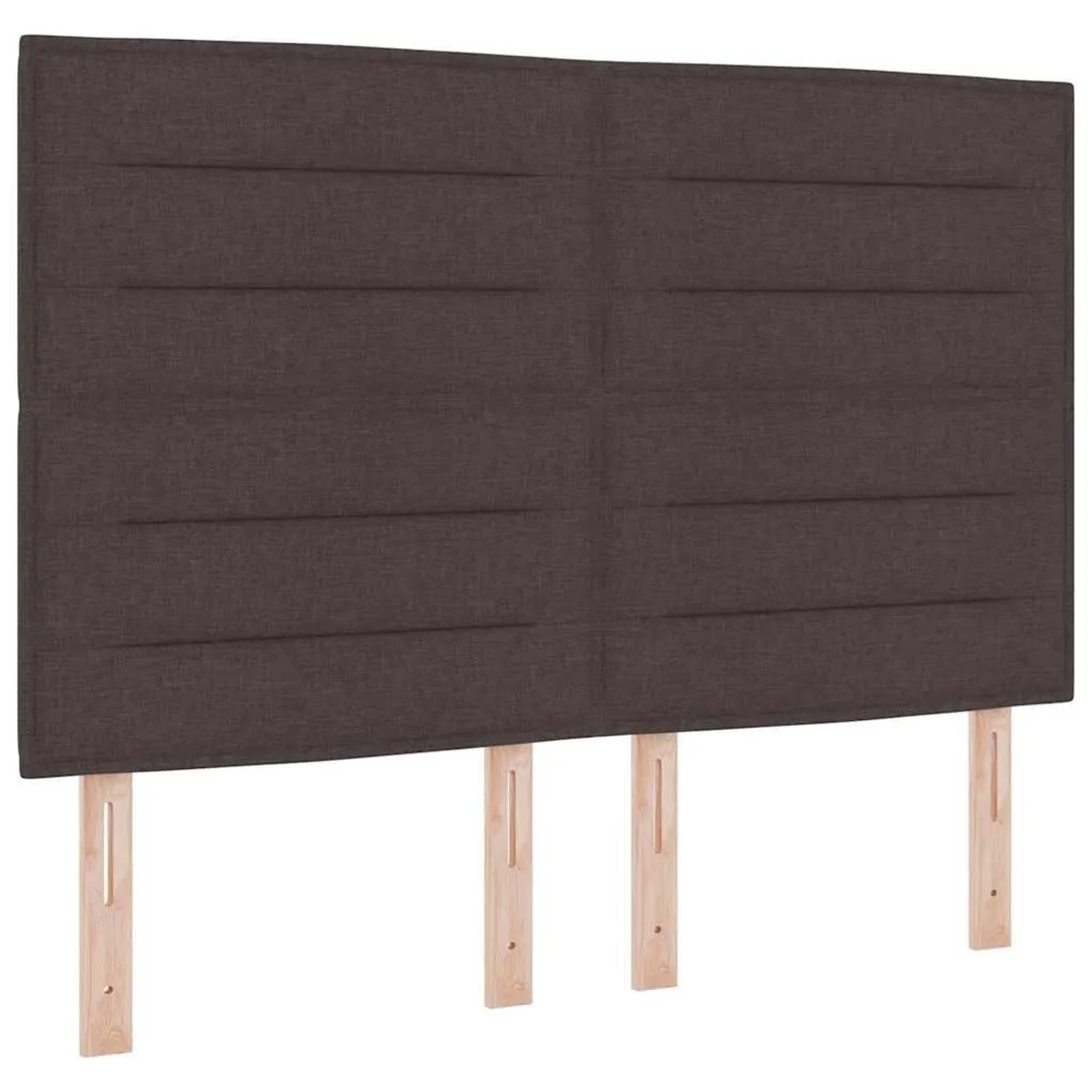 vidaXL LED Boxspringbett mit Matratze Dunkelbraun 140 x 200 cm Stoff 3343029