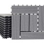 MCW WPC Bodenfliesen Sarthe in Holzoptik, grau, für Balkon und Terrasse, 30x30 cm, 11 Stück (=1 qm).