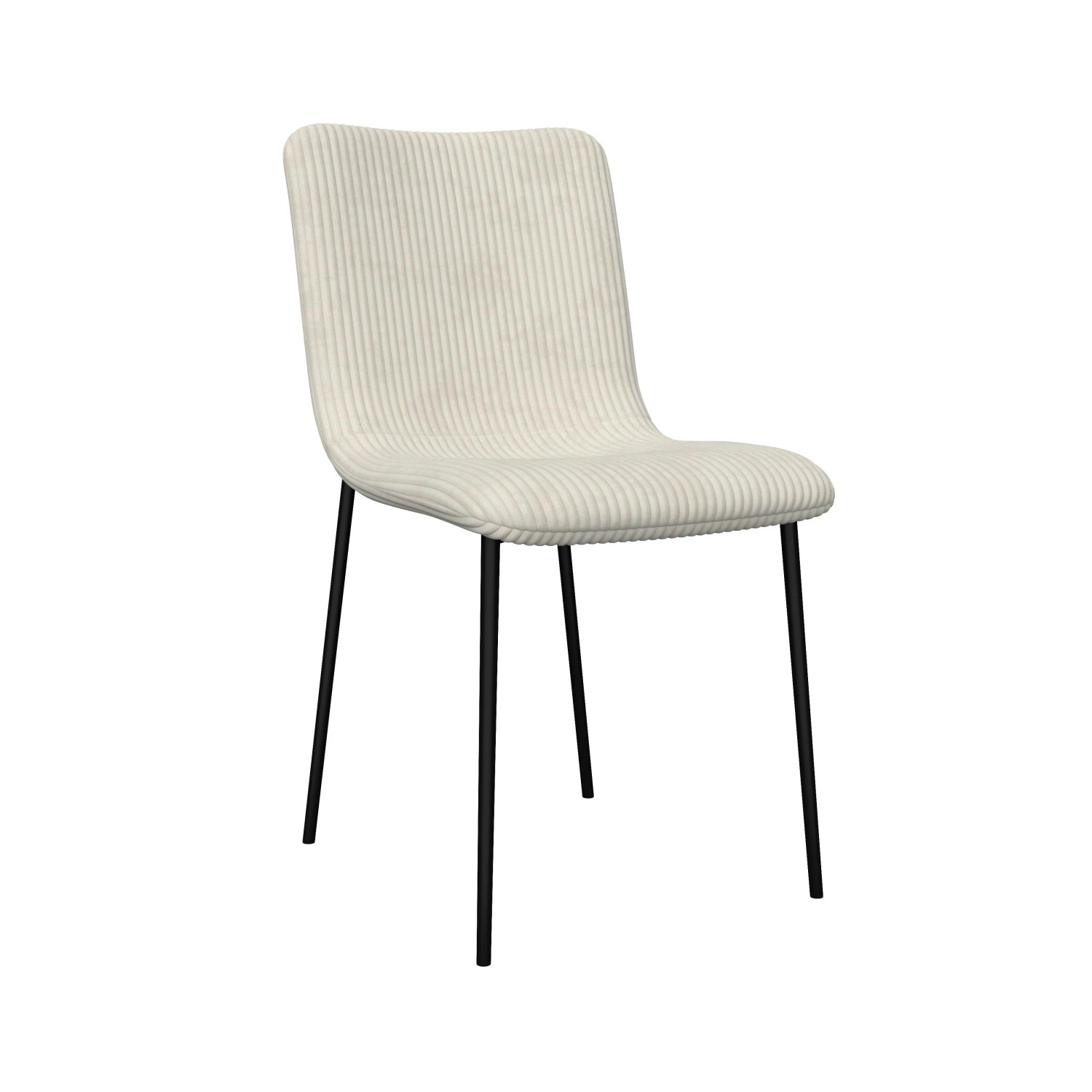 Bessagi Home Stuhl Amy Beige Cord Gepolstert