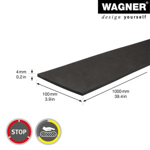 Wagner Vibrationsdämpfer EH 1910, schwarz, 10x100cm, aus Kunststoff für Möbel & Geräte.