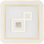 Moderne, dimmbare LED-Deckenleuchte Valeria, weiß, mit Fernbedienung, 466x466x74 mm.