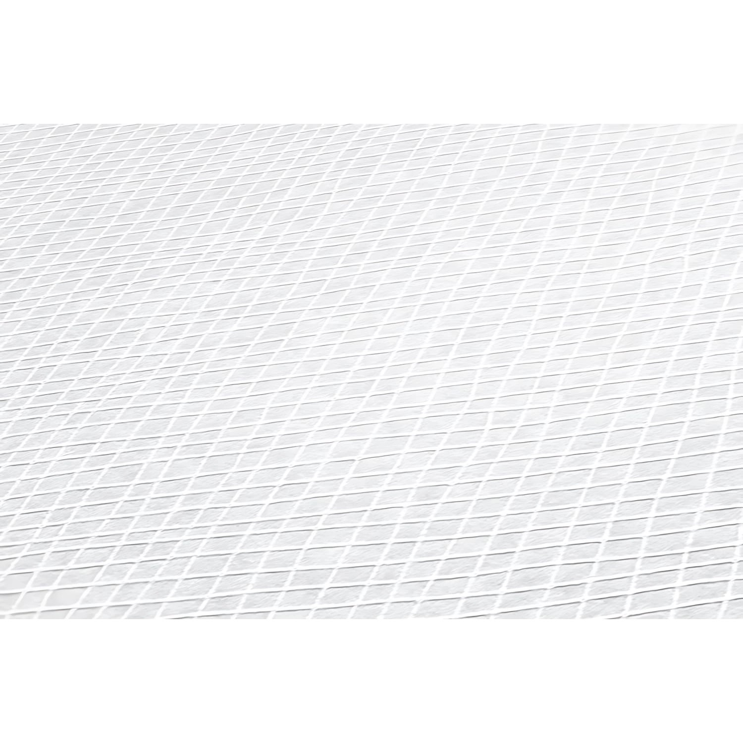 Weiße, matte Vliestapete mit Textiloptik und leichter Struktur von Profhome.