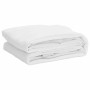 Weißer, wasserdichter vidaXL Matratzenschoner 90x200 cm, aus Polyester, sauber gefaltet.