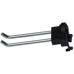 Küpper Systemhalter, 7,5 cm, silber-schwarz, 4er-Pack für Werkbank Lochwand.