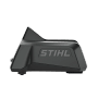 Stihl Schnellladegerät AL 5 in Schwarz, Seitenansicht. Kompaktes, leistungsstarkes Akku-Ladegerät für Elektrowerkzeuge.