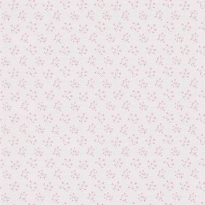 Rosa Landhaus Tapete mit kleinen Blümchen für Schlaf- und Kinderzimmer.
