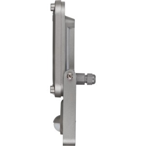 Brennenstuhl LED-Strahler Jaro 5050 P, ein grauer Außenstrahler mit Bewegungsmelder, Seitenansicht.