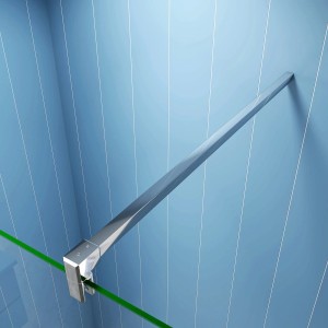 Duschparadies Stabilisator, 140cm, verchromt, für Walk In Dusche mit 6-10mm Glas.