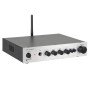 Silberner Dynavox ESA-18 MK BT Verstärker mit Bluetooth und Karaokefunktion.