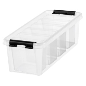 Transparente SmartStore Aufbewahrungsbox Classic 3,5 l mit Deckel und 4 Einsätzen.