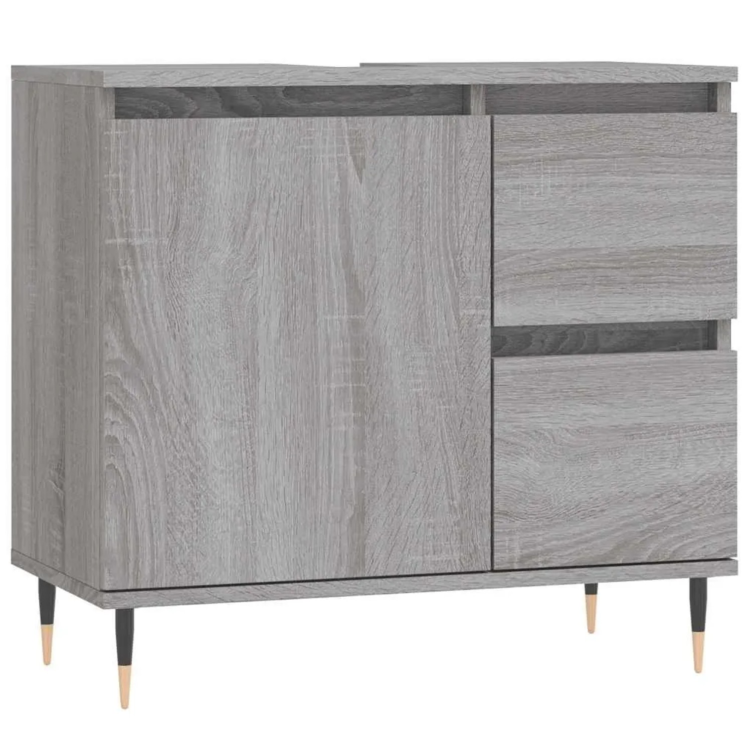 vidaXL Badschrank Grau Sonoma 65x33x60 cm Holzwerkstoff 831602 günstig online kaufen