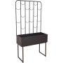 Anthrazitfarbenes Garden Pleasure Hochbeet Stella mit Rankgerüst, 60x30x74 cm.