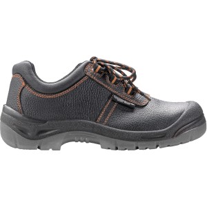 Terratrend Job Sicherheitshalbschuh S3, schwarz-orange, Größe 41. Arbeitsschuh aus Leder mit Stahlkappe.