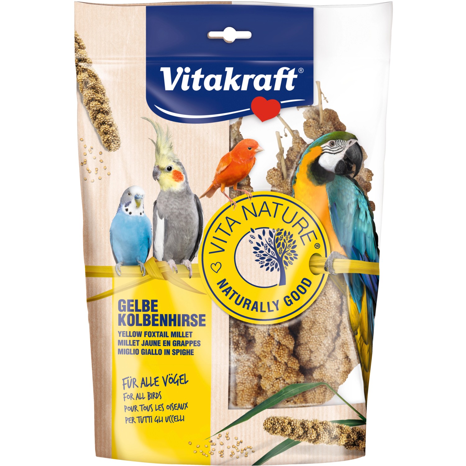 Vitakraft Vogel-Ergänzungsfutter Vita Nature Gelbe Kolbenhirse 300 g