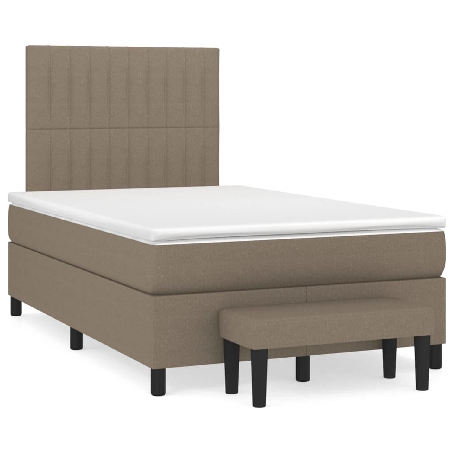 vidaXL Boxspringbett mit Matratze Taupe 120x200 cm Stoff1359331 günstig online kaufen