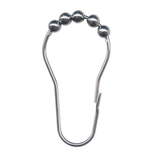 Kleine Wolke Duschvorhangring Boccia, 1 Stück, Chrom, aus Edelstahl.