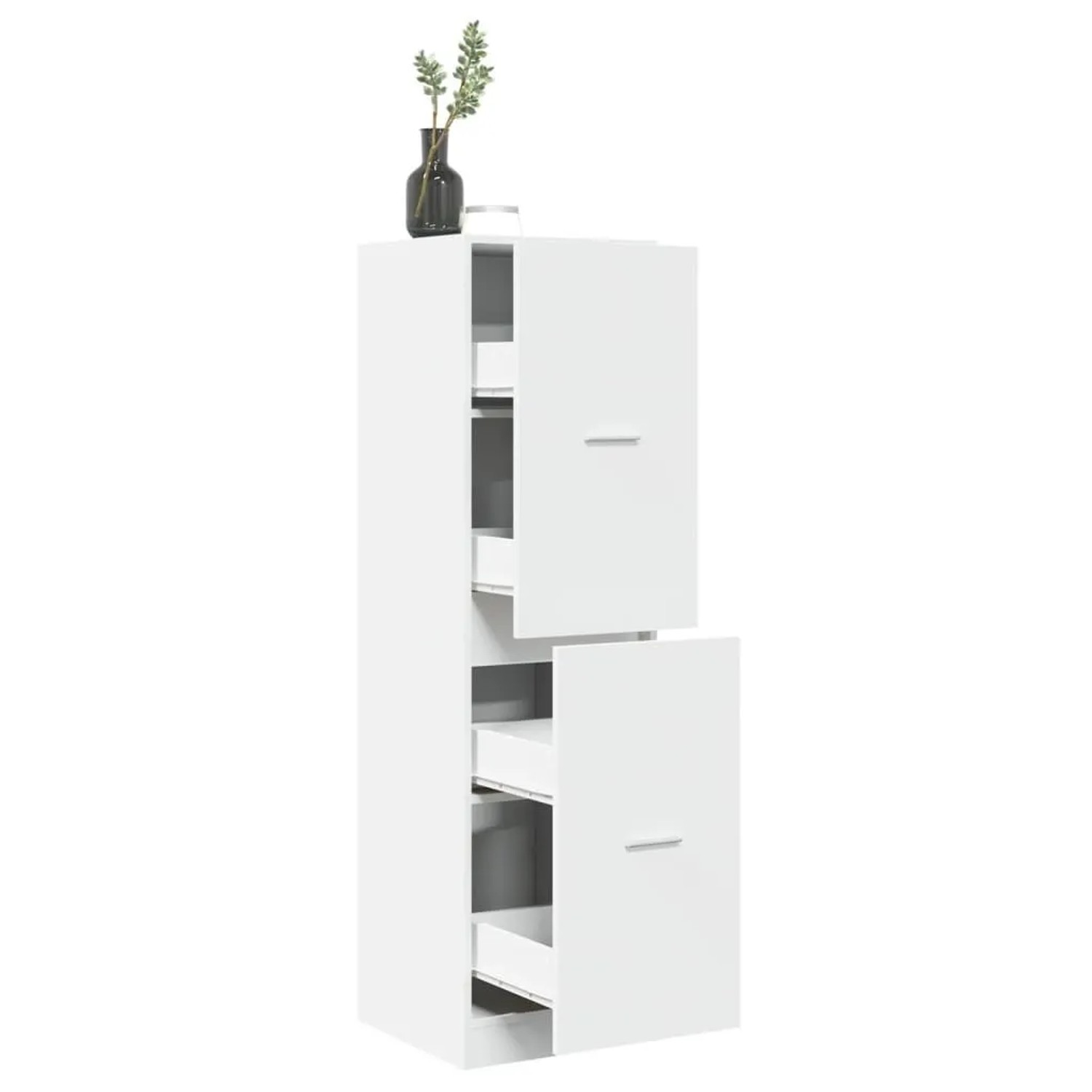 vidaXL Apothekerschrank Weiß 40x41x144,5 cm Holzwerkstoff 3309636_2