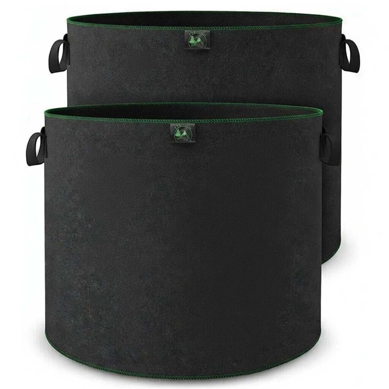 TTL GARDEN Pflanzsack 95L 2er Set Filz Stofftopf 300g/qm Vlies Pflanzentopf Rund Ø53cm Für Gemüse Kräuter