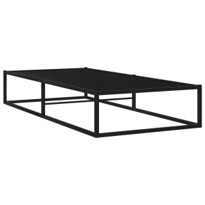 Schwarzes Metall Bettgestell 100x200 cm von vidaXL für erholsamen Schlaf.