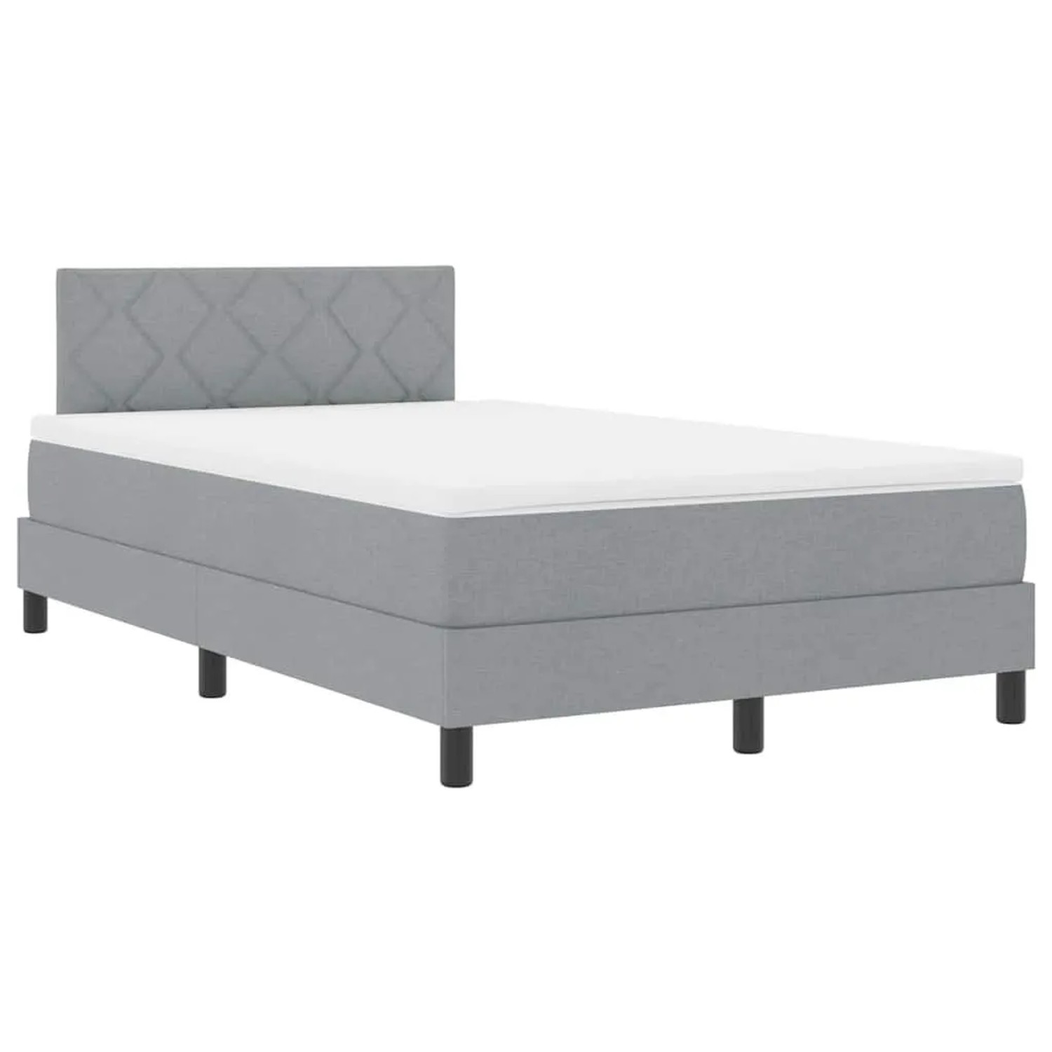 vidaXL Boxspringbett mit Matratze Hellgrau 120 x 190 cm Stoff 3342268 günstig online kaufen
