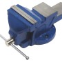 Blauer LUX Schraubstock 125 mm Classic aus Stahlguss für die Werkbank.