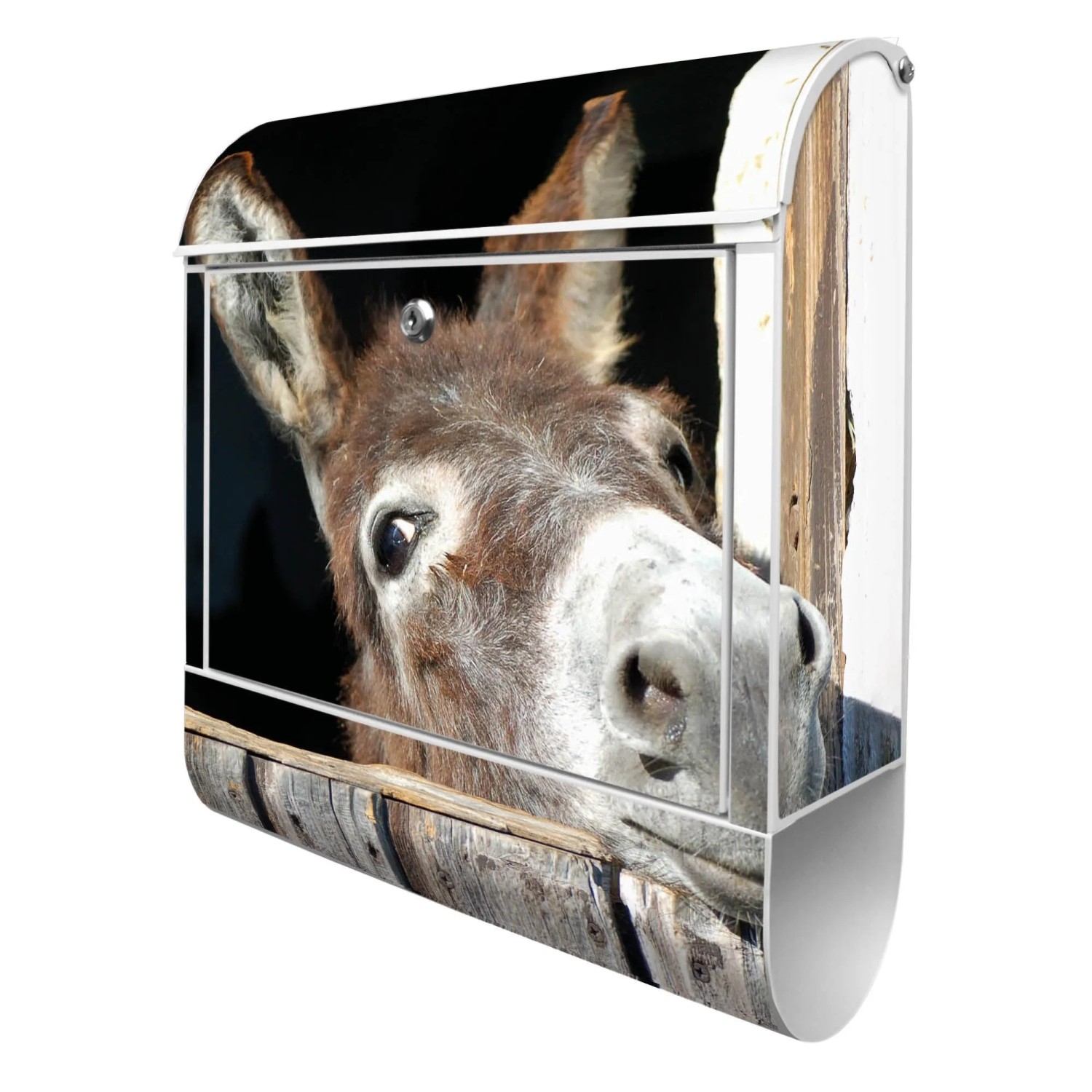 Banjado Design Briefkasten Weiß Pulverbeschichtet 39x47x14cm 2 Schlüssel Mi günstig online kaufen