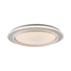 Weiße LED Deckenleuchte Lago, Ø 50cm, mit CCT-Farbtemperatursteuerung für flexibles Licht.