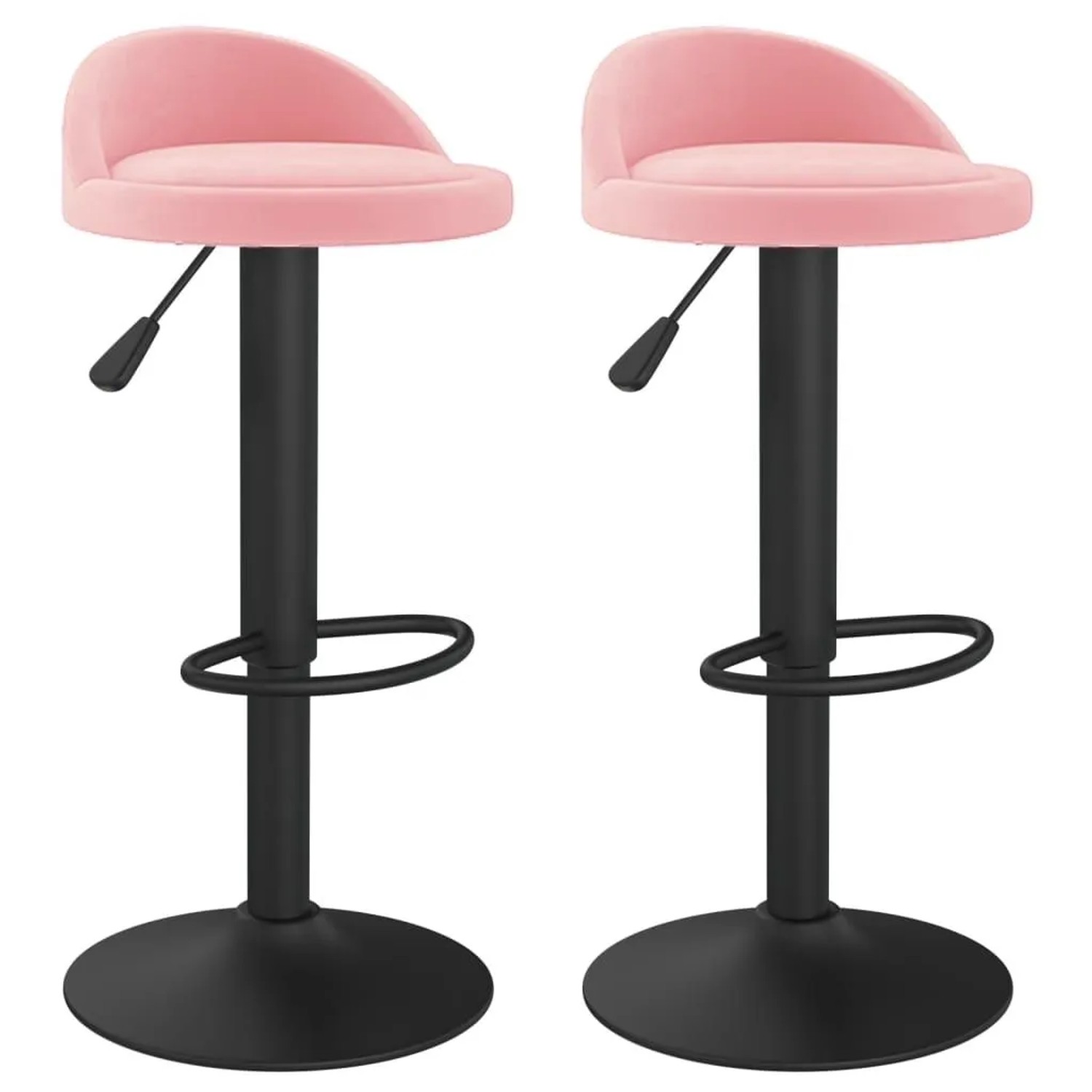 vidaXL Barhocker 2 Stk Rosa Samt 333606