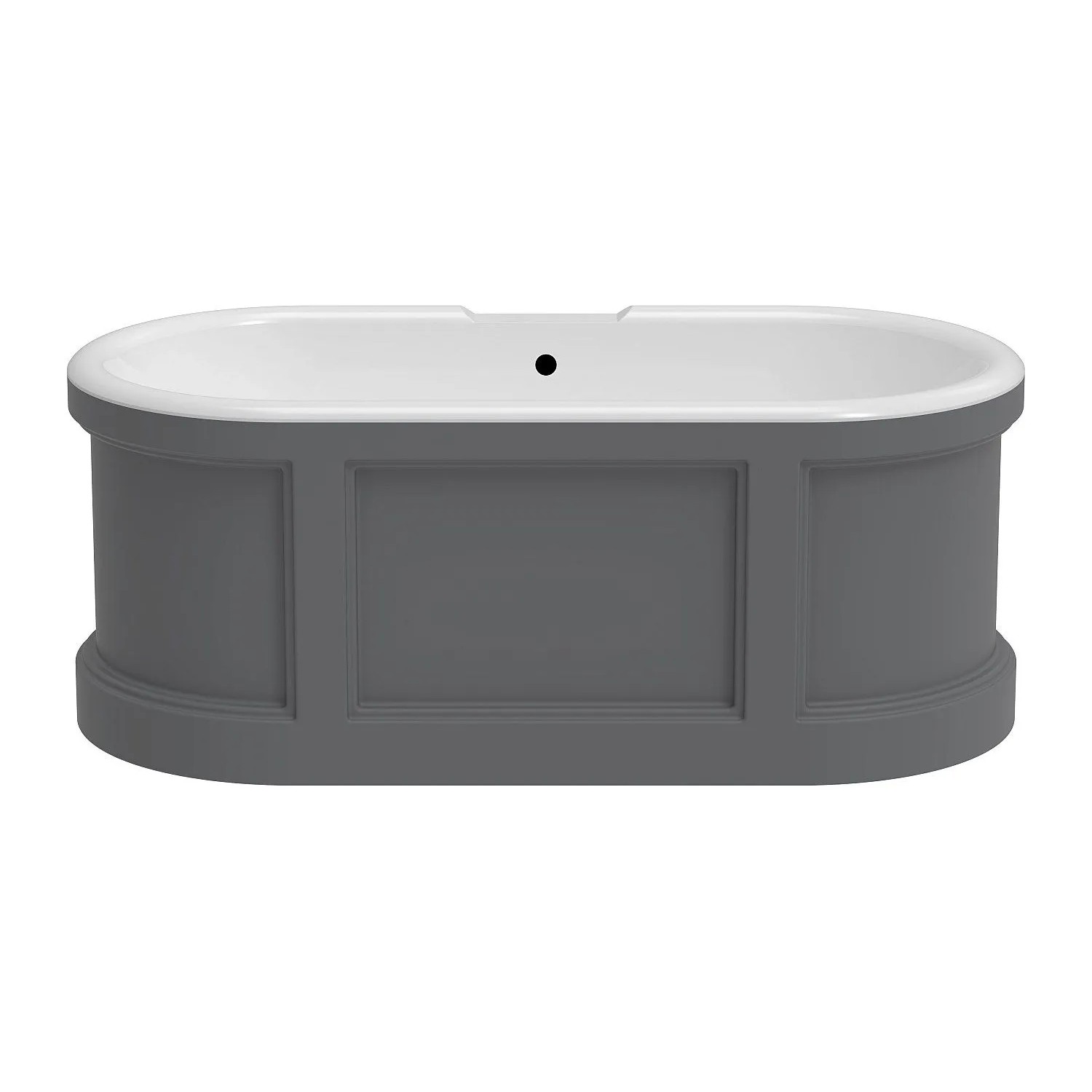 Vente-unique Freistehende Badewanne Cavaso Grau 151 cm