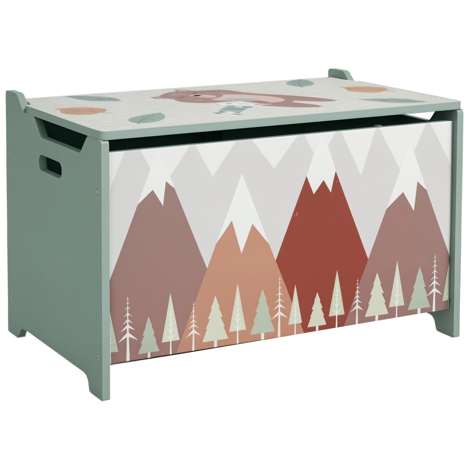 ZONEKIZ Spielzeugkiste Kindersitzbank MDF  60L x 37B x 39H cm