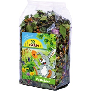 JR Farm Nagerfutter Feldkräuter, Ergänzungsfutter mit Kräutern, Blüten und Heu für Nager.
