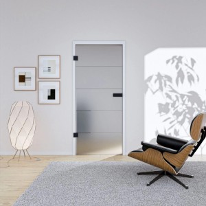 Hansaglas Glastür Streifen 584 x 2097 mm Studio/Office DIN Links