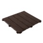 Braune KARAT Terrassenfliese Claire, 30x30 cm, aus wetterfestem Material mit Klicksystem.