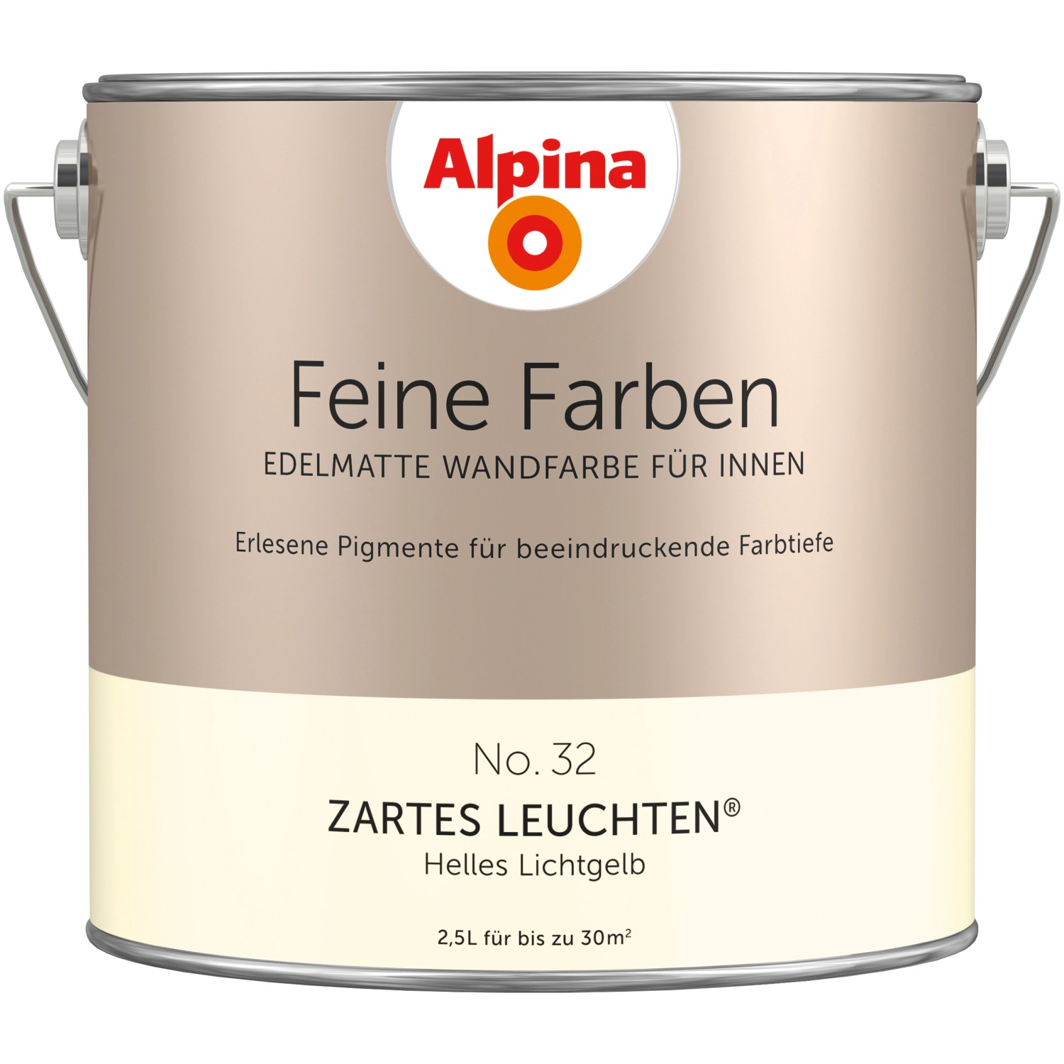 Alpina Feine Farben No. 32 Zartes Leuchten® Lichtgelb edelmatt 2,5 l