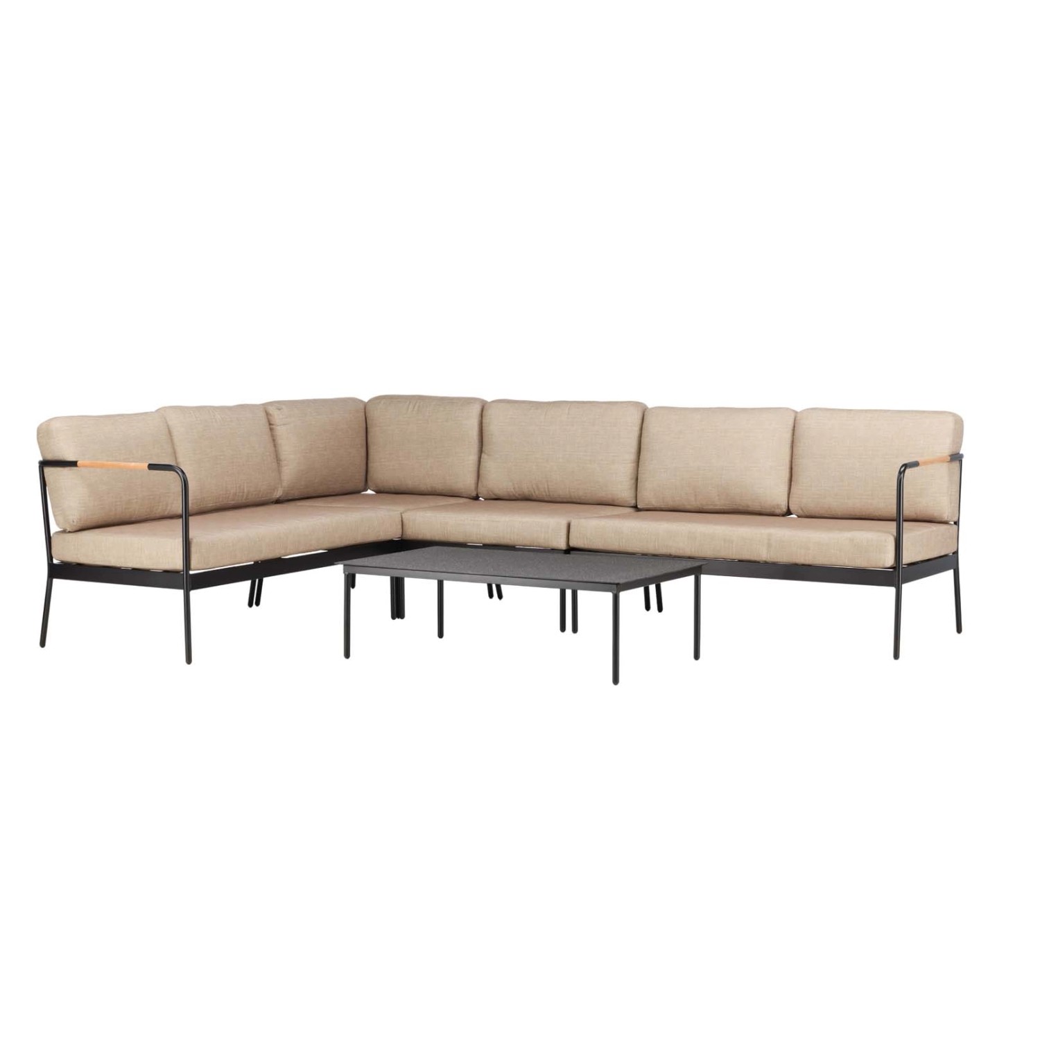 Thumbnail - ebuy24 Pehnna Lounge-Set 2 Teile Beige Schwarz