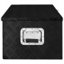 DELUKE Aluminiumbox Mit Deckel Abschließbar Alubox Deichselbox Alu Anhängerbox Werkzeugkiste Transportbox Metallkiste 90x47x33,5cm Schwarz_4