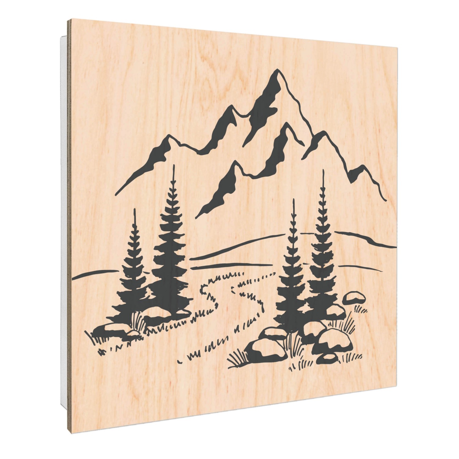 Banjado Großer Schlüsselbox Holz 30x30cm Weiß Scharnier Rechts 50 Haken Sch günstig online kaufen