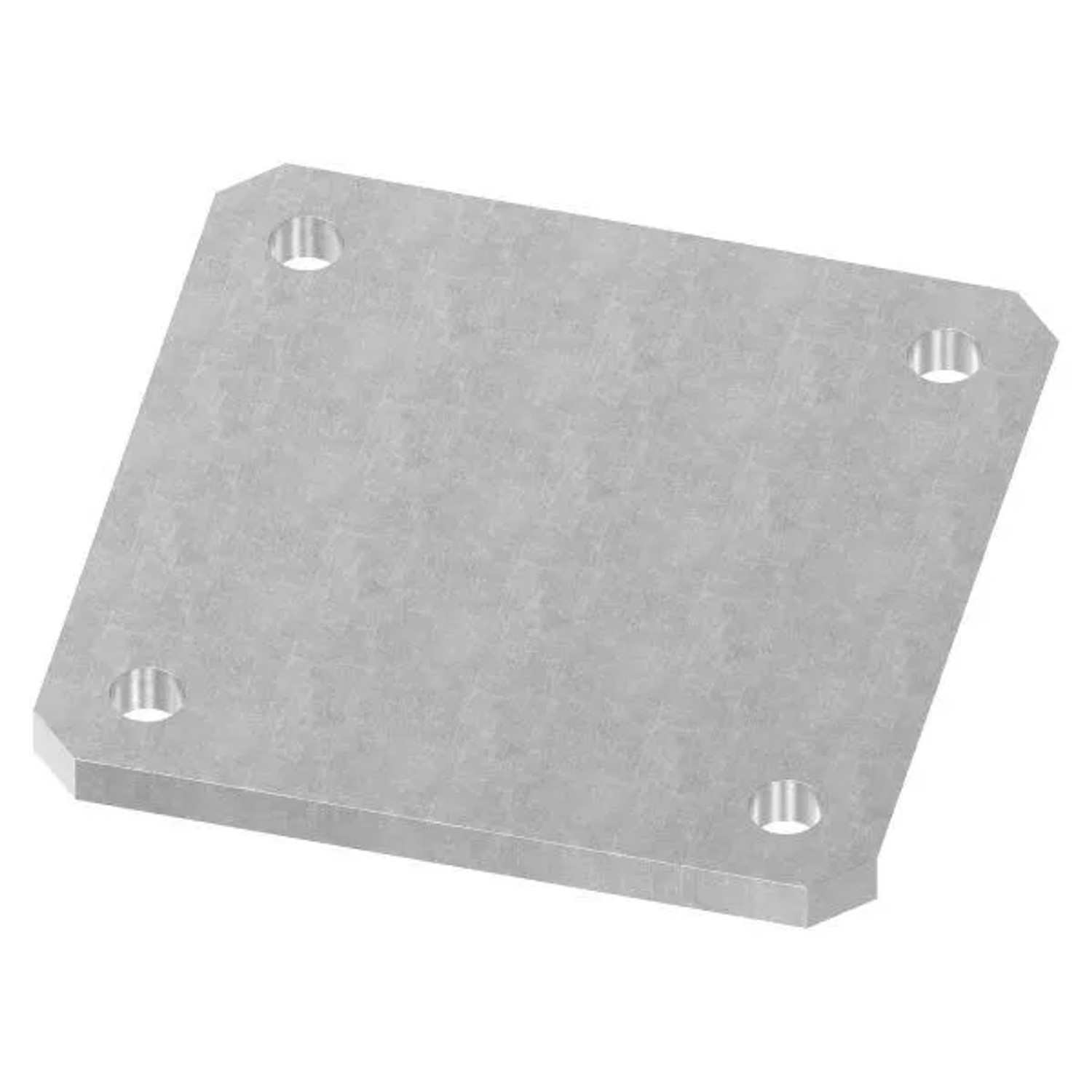 FeNau Ankerplatte 150x150x10 mm 4 Bohrungen Stahl Roh