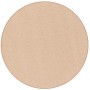 Runder Snapstyle Natur Teppich aus Wolle, Berber-Stil, Farbe Karamell, Durchmesser 100cm.