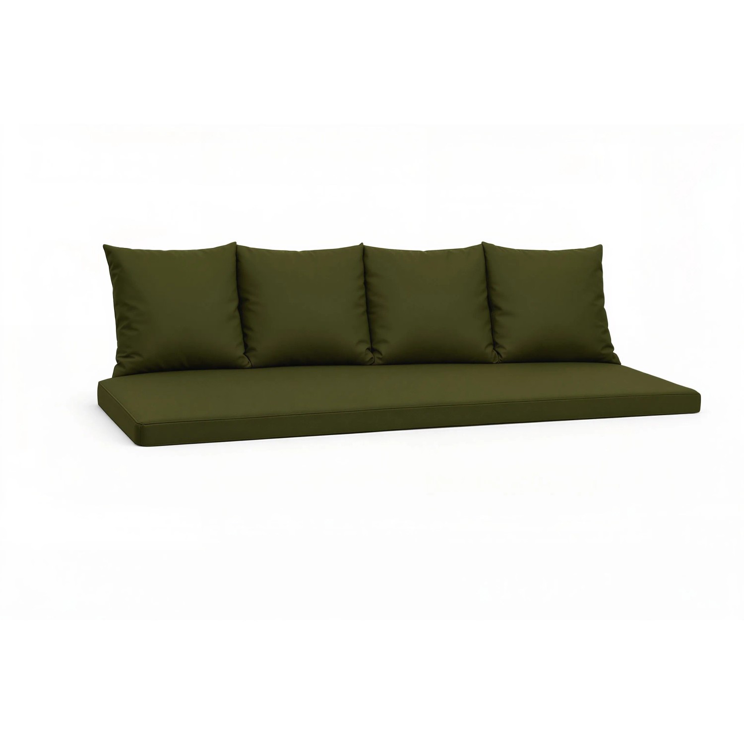 Setgarden  Mix Bench Kissen Outdoor Kissen Bankauflage 180x60+4x50x56cm Kissen Für 3-Sitzer Bänke 1tlg Grün