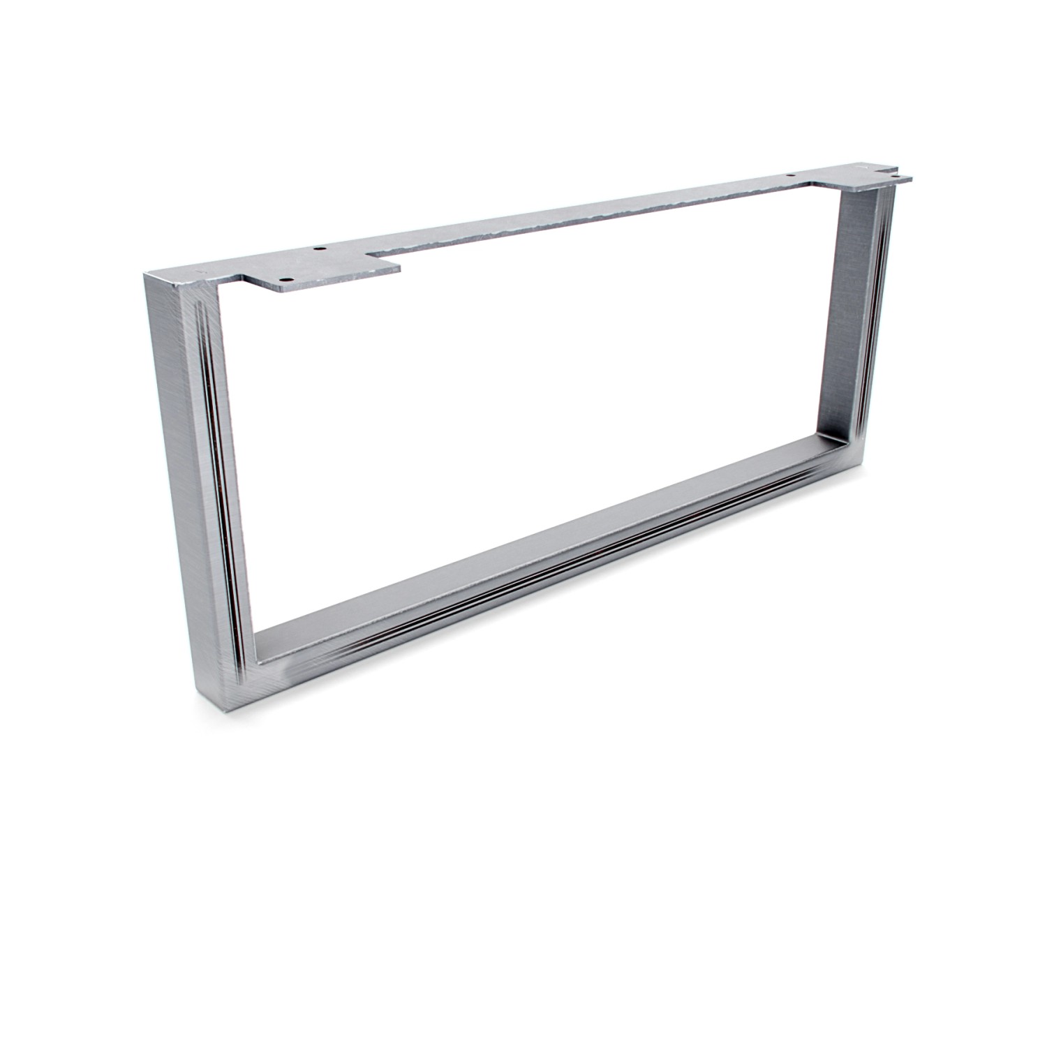 HEVVA Möbelbein GRAZ 20 cm Hoch 50 cm Tief 1 Stück Rohstahl-Klarlack