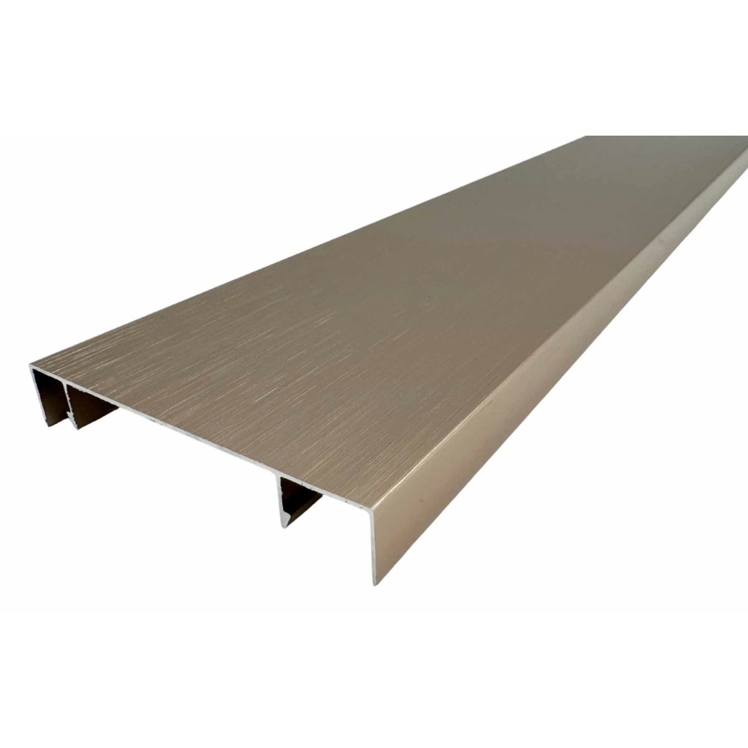 Colortree Aluminium Profil Blende Brushed Rose Gold Eloxiert 2m 60mm Montageprofil