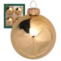 Goldene Weihnachtskugel, 8cm, glänzend, 4er-Set von Krebs Glas Lauscha.